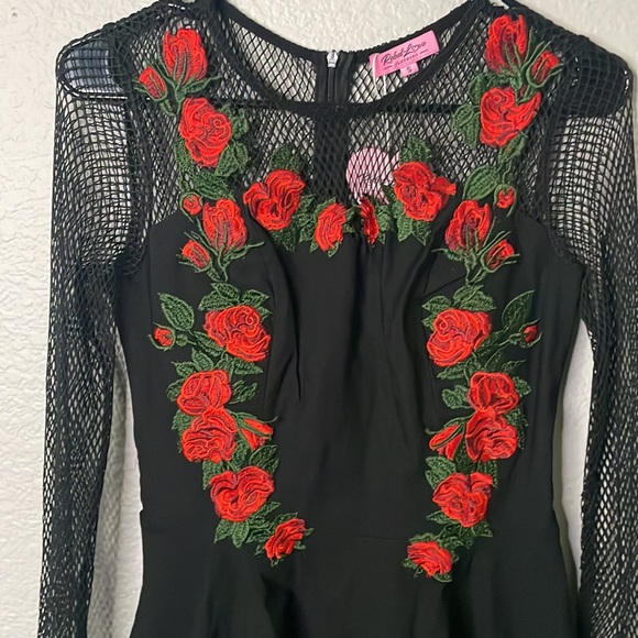Rebel love clothing gothic rose dress - Picture 3 of 5